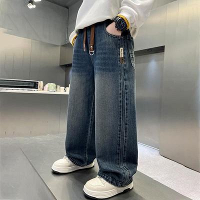 Крутые повседневные джинсы для мальчиков: Трендовая осенняя коллекция 2025 для детей среднего и старшего возраста