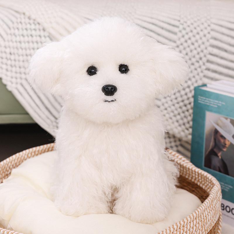 Realistic Poodle Dog Pet Doll Super Fluffy Plush Toy Companion Soothing Stress Relief