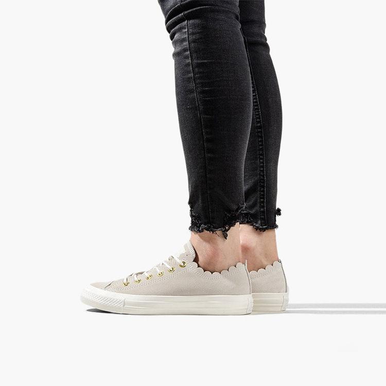 Converse Кеды Chuck Taylor All Star с низким верхом из парусины Женские кеды Бежевый 563418C