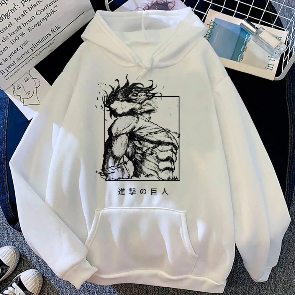 Атака Титанов Эрен толстовки женские эстетичные зимние y2k эстетическая одежда 2023 женская японская одежда унисекс