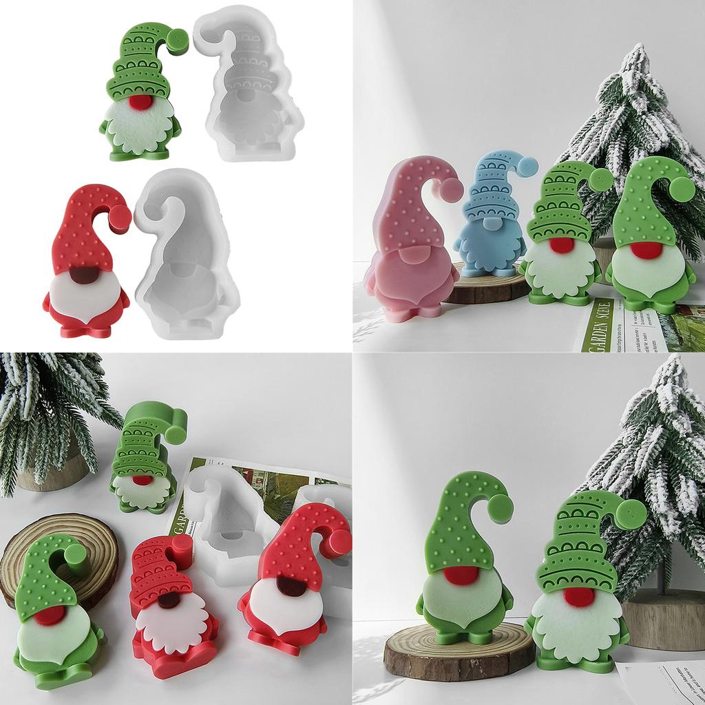 Candle Moulds Christmas Soap Molds Dwarf Shape Clay Mould Silicone Crafting Moulds Suitable for Hand-Making Project