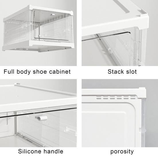 Home Shoe Box Transparent Stackable Thickened Foldable Dust-proof Visible Dustproof Moisture-proof Dorm Shoe Container Shoe