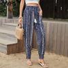 Женская модаЖенские винтажные повседневные брюки в богемном стиле с высокой талией, брюки и капри