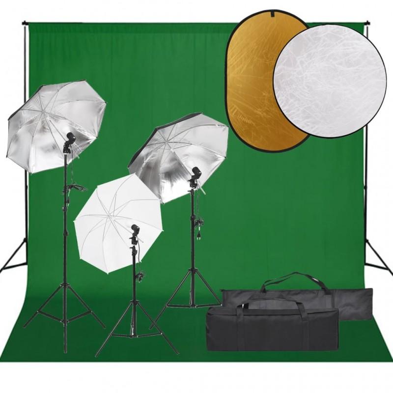 Day and Night - Day and Night Photo Studio Kit with Lights, Background and Reflector Set