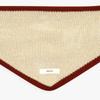 healiote BORDER BUTTONHOLE KNIT SCARF_CREAM