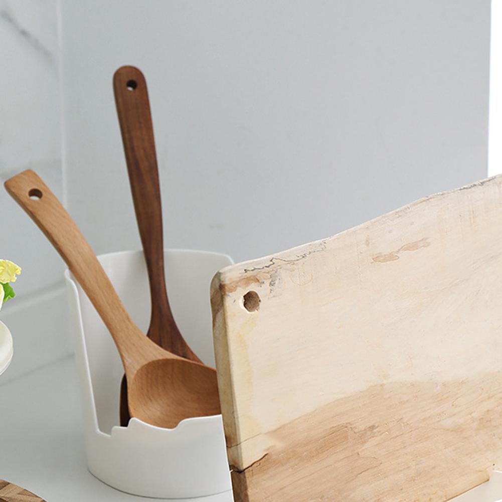 White Storage Rack For Pot Cover Spatula Stable Washable Organiser Holder For Cookware Home