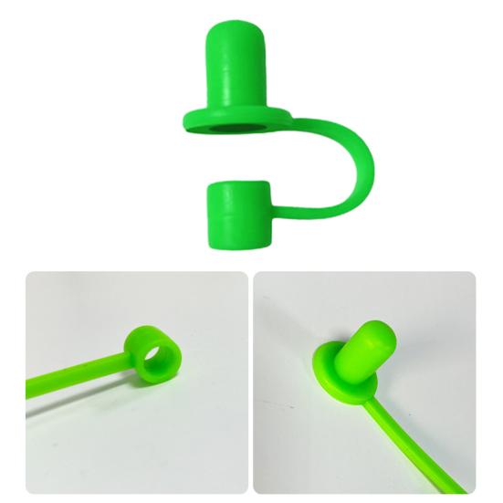 6Pcs Silicone Straw Cover Cap Reusable Straw Accessories Dustproof Tip Lids Food-Grade Easy To Clean Straw Cover Topper for Cup Tumblers