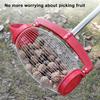 Сборщик орехов Подвесной Удлиненная ручка Нержавеющая сталь Толстый стержень Экономия труда с сумкой для хранения Большой катящийся Сборщик грецких орехов