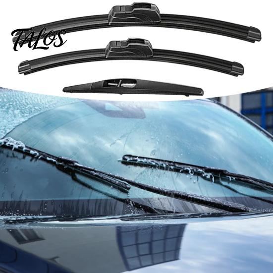 Weatherproof Vehicle Wiper Blades 3 Pcs Windshield for Suzuki SX4 2006-2020, 26" Smooth Wipe Car Accessories + 14" 10" Original Equipment Automotive