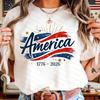 Футболка с флагом США Америка 250-летие Америки Патриотический подарок на День Независимости 4 июля Футболка Повседневные Топы