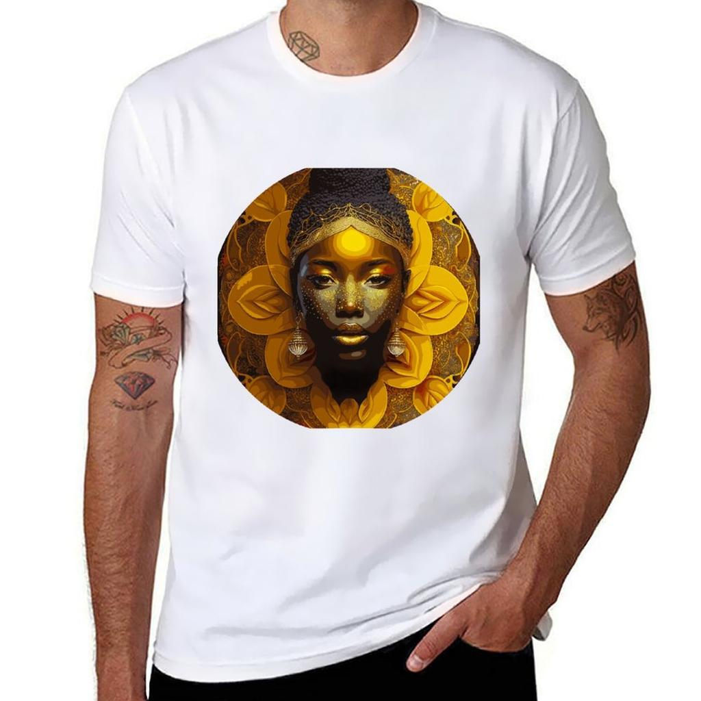 Oshun Of The Sunflowers Tshirt All Match Basic Short Sleeve Top