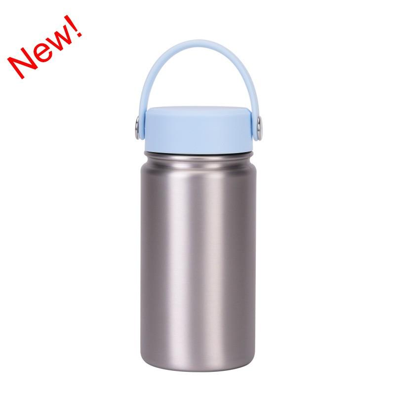 350ml Stainless Steel Vacuum Insulated Sports Water Bottle With Carry Loop 316 Inner Liner Leakproof Flip Cap