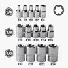 14PCS/Set External Hex Wrench Head Star Socket Set E4-E24 E-Torx Socket Set  Automotive Repair