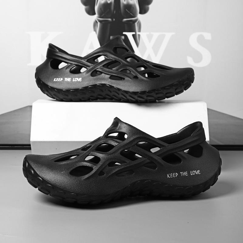 Модная мужская обувь 2025 года, новые цельнолитые шлепанцы из ЭВА с удобной мягкой подошвой для отдыха на открытом воздухе, пляжная мужская обувь