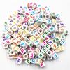 50Pcs 6mm 26 Letter Acrylic Loose Beads DIY for Necklace Bracelet Pendant Jewelry Making