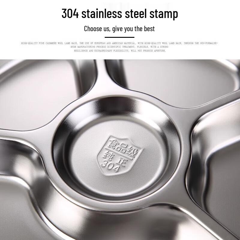 Stainless Steel Divided Lunch Tray for Kids - 10 Pack