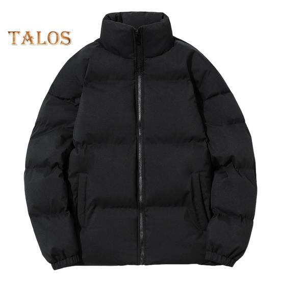 Зимнее женское пальто с воротником-стойкой, застежкой-молнией, длинными рукавами, большого размера, ветрозащитное, сохраняющее тепло, утепленное, пуховое пальто для мужчин, приталенная куртка для отдыха на природе