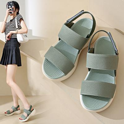 Платформенные спортивные сандалии женские легкие на плоской подошве удобные повседневные на липучке женская обувь большого размера дышащие женские туфли большого размера