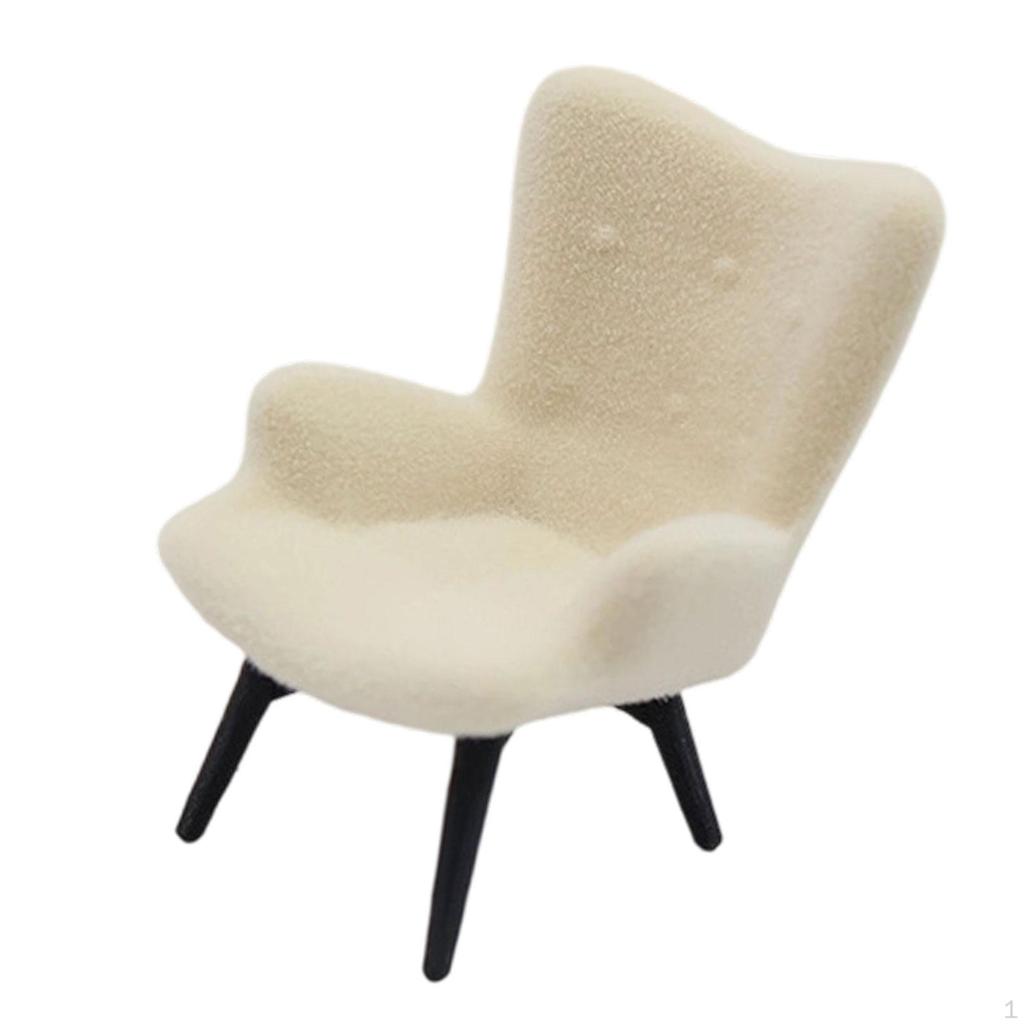 Dollhouse Furniture Doll House Accessory Mini Sofa Chair Model Decorative Collectible Display Kids