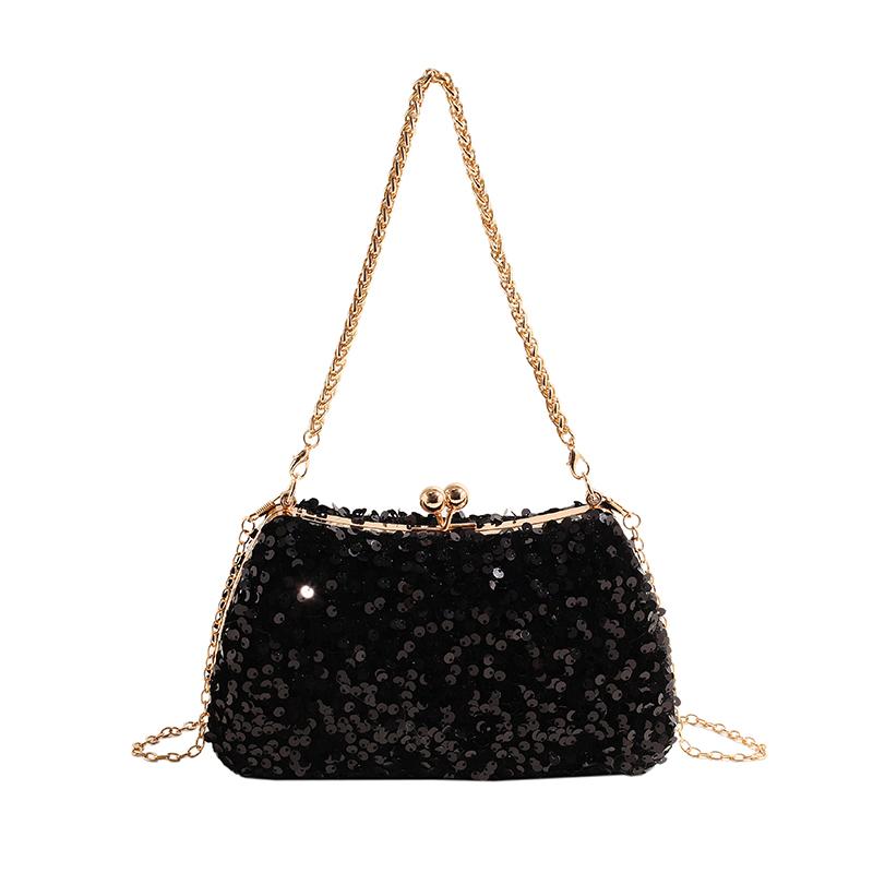 Сумки на плечо и через плечо с блестками и цепочкой для женщин, простая элегантность, высокое качество, мода, вечеринка