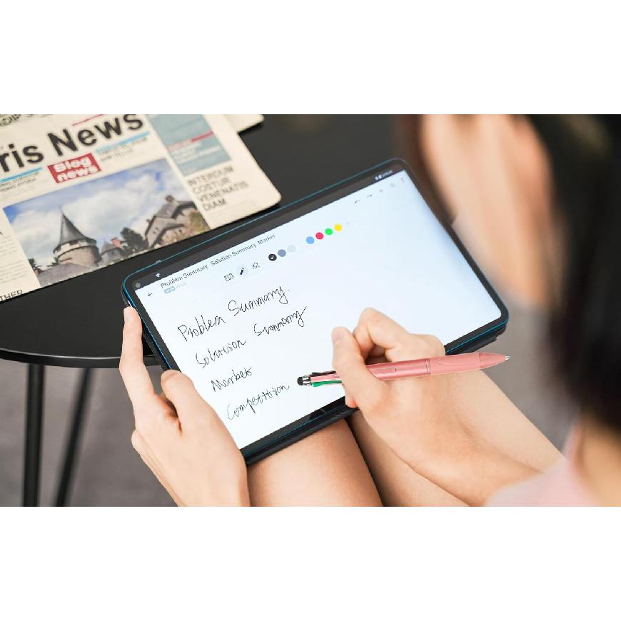 Multicolor Pen in One Multi Color Pens with Stylus Tip 4 Color Pen Nurse Accessories for Work Stylus Pens for Touch Screens 1.0mm Ballpoint 9 Pack