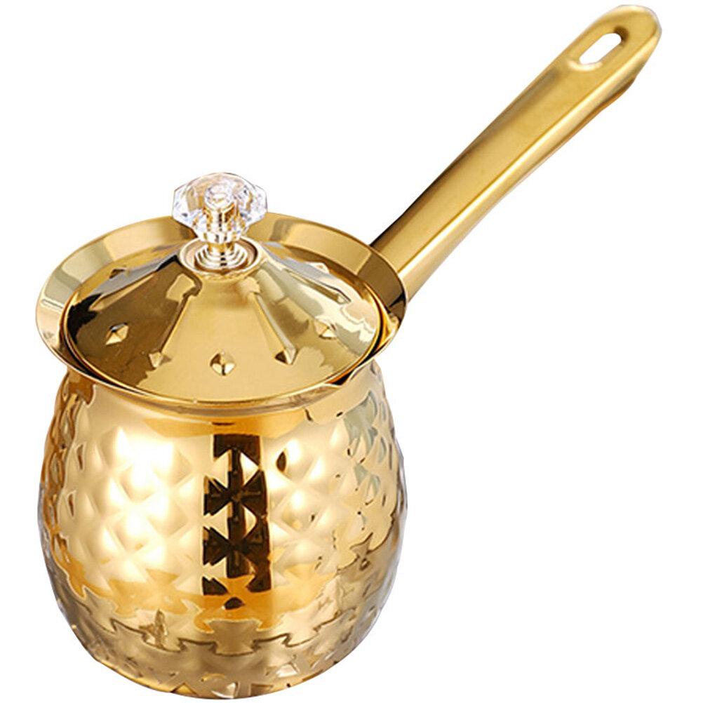 Индукционная плита Бытовая молочная кастрюля из нержавеющей стали для приготовления напитков на стороне кофе