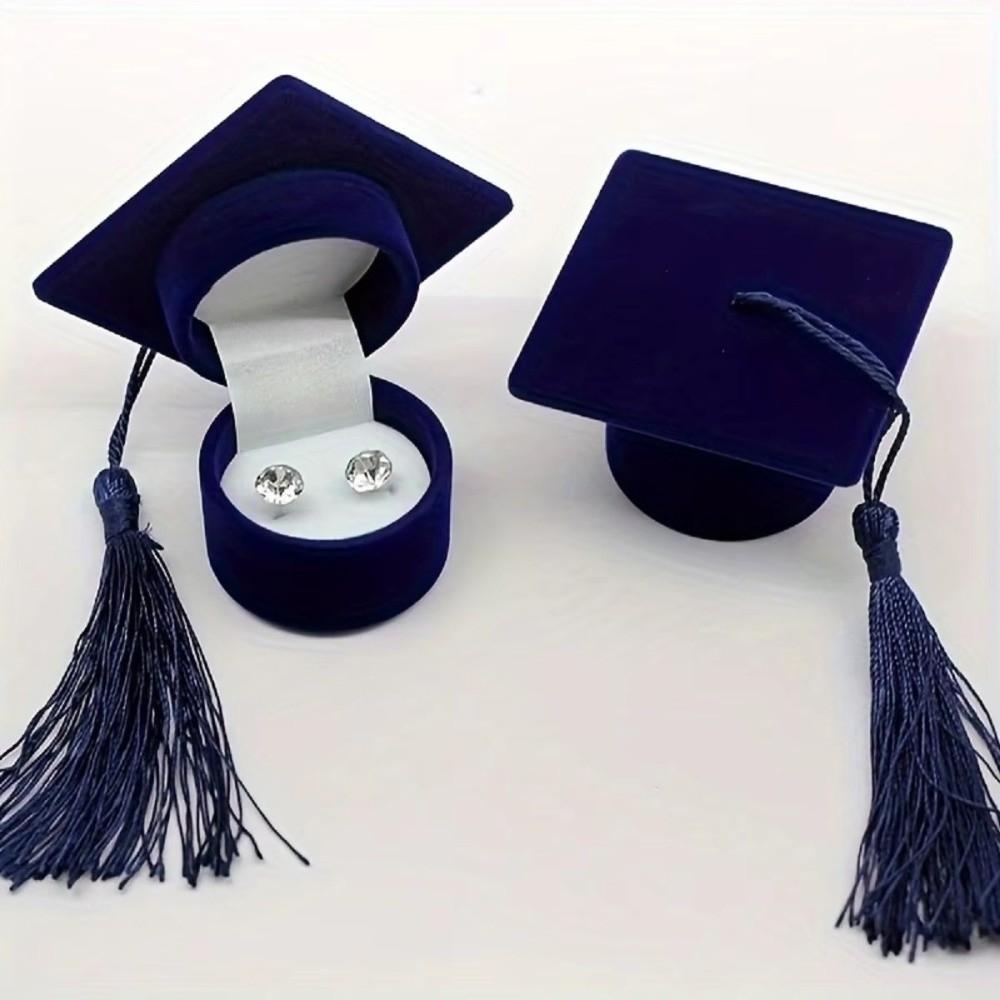 Creative Doctoral Hat Ring Box Composites Earrings Packaging Box Jewelry Storage Box Jewelry Gift