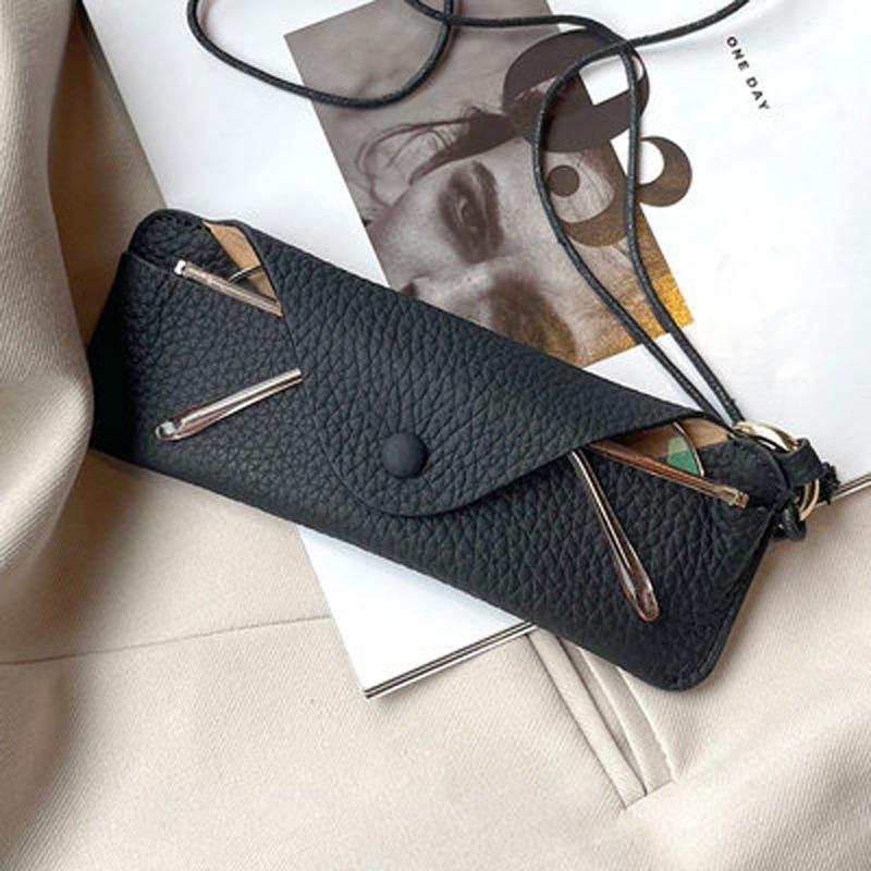 New Genuine Leather Multifunctional Storage Bag Glasses Bag Portable Sunglasses Storage Bag Organizador De Gafas