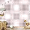 White, light gray and coral dots wallpaper for living room and bedroom 50x1000