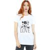 Disney Womens/Ladies Mickey And Minnie Mouse Love Cotton Boyfriend T-Shirt