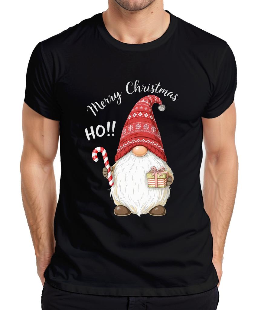 Merry Christmas Ho Christmas Gnome Gnome Candy Cane Hat Unisexs TShirt