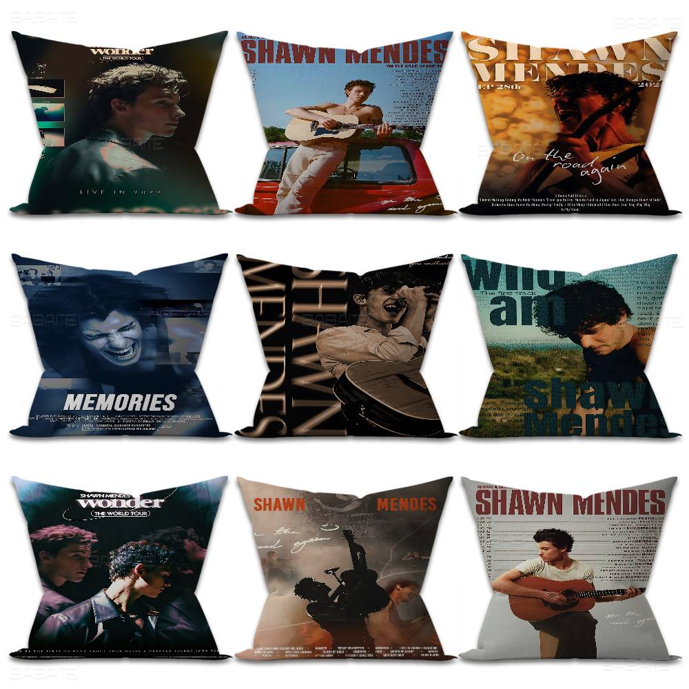 SShawn Mendes SINGER Pillow Gift Home Office Decoration Bedroom Sofa Car Cushion Cover Case x