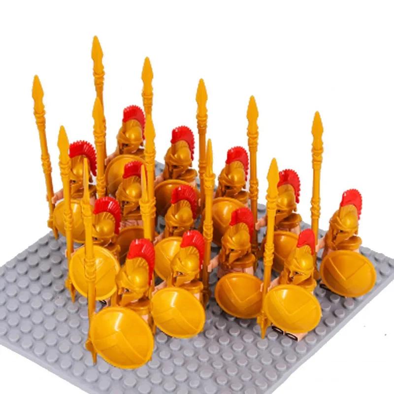 13 шт. Боевая Гвардия Гондора Пользовательская Пехота Армия Солдат ПРОТИВ Спартанцы Римляне Рыцари Воин Рохана Фигурки Набор Блоков Игрушки для Детей