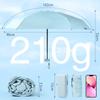 Folding UV Light Folding Folding Folding For Sunny and Rainy Complete Light Heat Windproof and Water Rainy Season 6 Folding Case Sky Blue Umbrella,