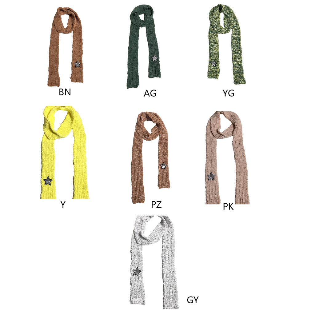 Women Y2k Style Scarf Winter Thin Scarf Lady Dopamine Styling Scarf Casual Travel Shopping Taking Photo Scarf for Teens