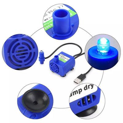 Насос для фонтанчика с водой для домашних животных, кошек, собак, с LED-подсветкой - Запасной мотор для диспенсера воды для кошек и собак - USB-подключение, аксессуар для питомцев