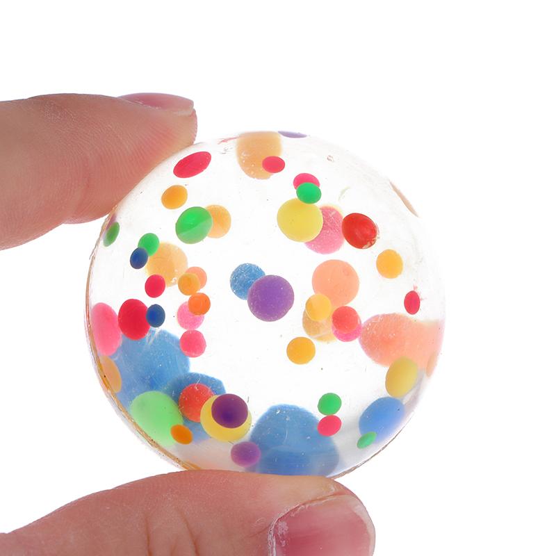 42 мм прозрачные красочные резиновые шарики желейный шарик прыгают надувной мяч для детских игрушек