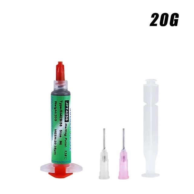 Sn42bi58 SMD Welding Paste 138℃ Low Temperature Lead-free Syringe No Clean Solder Paste For Iphone Repair Solder Paste