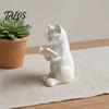 Настольное украшение Кот 3D-печатная фигурка Читающий кот, Декоративный орнамент с утяжеленным нескользящим основанием, Ленивое произведение искусства Интеллектуальная статуэтка Глаз