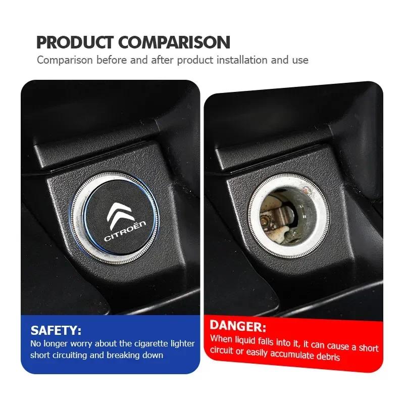 Car Cigarette Lighter Protective Cover Dust Plug Accessories For Citroen Jumper Celysee Cactus Picasso Aircross Saxo Grand