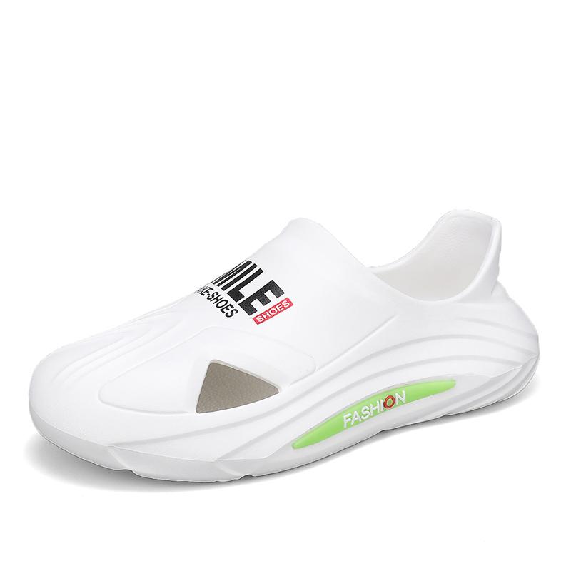 Новые летние пляжные туфли для пар, мужские туфли с отверстиями, сандалии легкие и мягкие, большие размеры