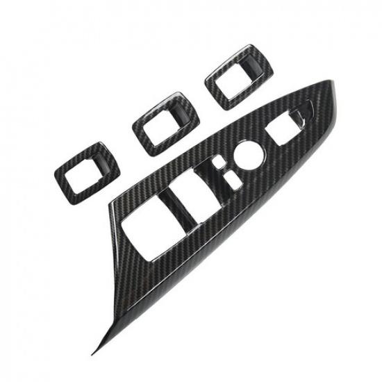 Carbon Fiber ABS Window Lift Switch Button Cover For BMW X3 F25 X4 F26 2014-2017