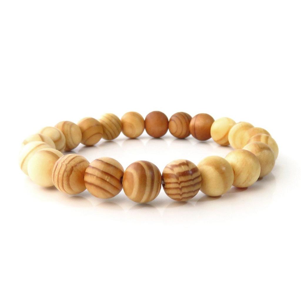 [GOLD STONE] Koyasan Rikuboku Bracelet, 9mm, with Wooden Box, World Heritage, Prayer Beads, Natural Stone, Power Stone