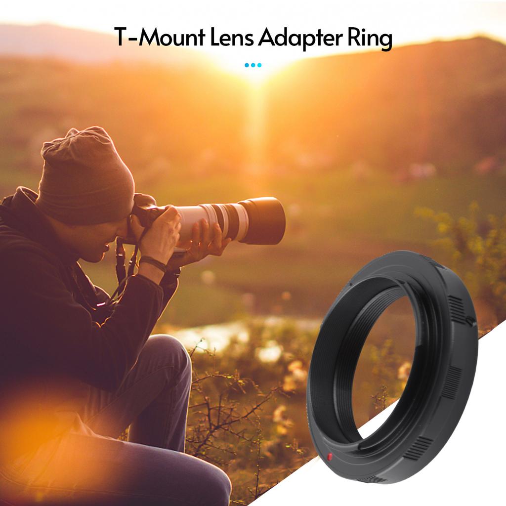 T T2 Mount Lens Adapter for Camera K-70 K-50 K-30 K-500 K-1, All Metal Construction, Machining, Easy to Install