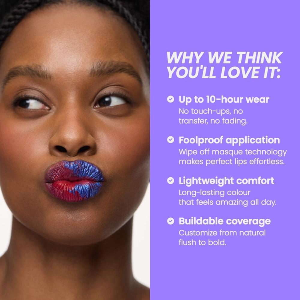 Wonderskin Wonder BlAding All DAy Lip StAin 0.135 Oz 4 Ml Demure A Rosy Brown