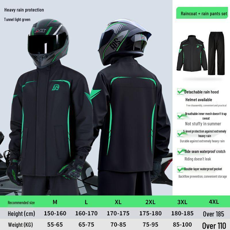 Водонепроницаемый мотоциклетный костюм - Комплект плаща и брюк для электромобиля для использования на открытом воздухе