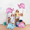 6Pcs Elephant Foil Balloons Inflatable Cartoon Elephant Aluminum Film Balloon Animal Themed Party Supplies for Baby Shower Birthday Party