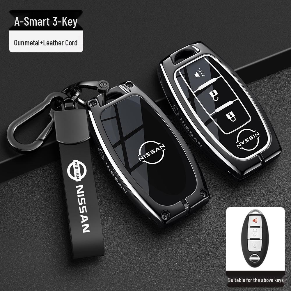 Чехол для ключей Nissan: Подходит для новых моделей Sylphy, Teana, Tiida, Qashqai, X-Trail, Bluebird, В комплекте брелок для мужчин