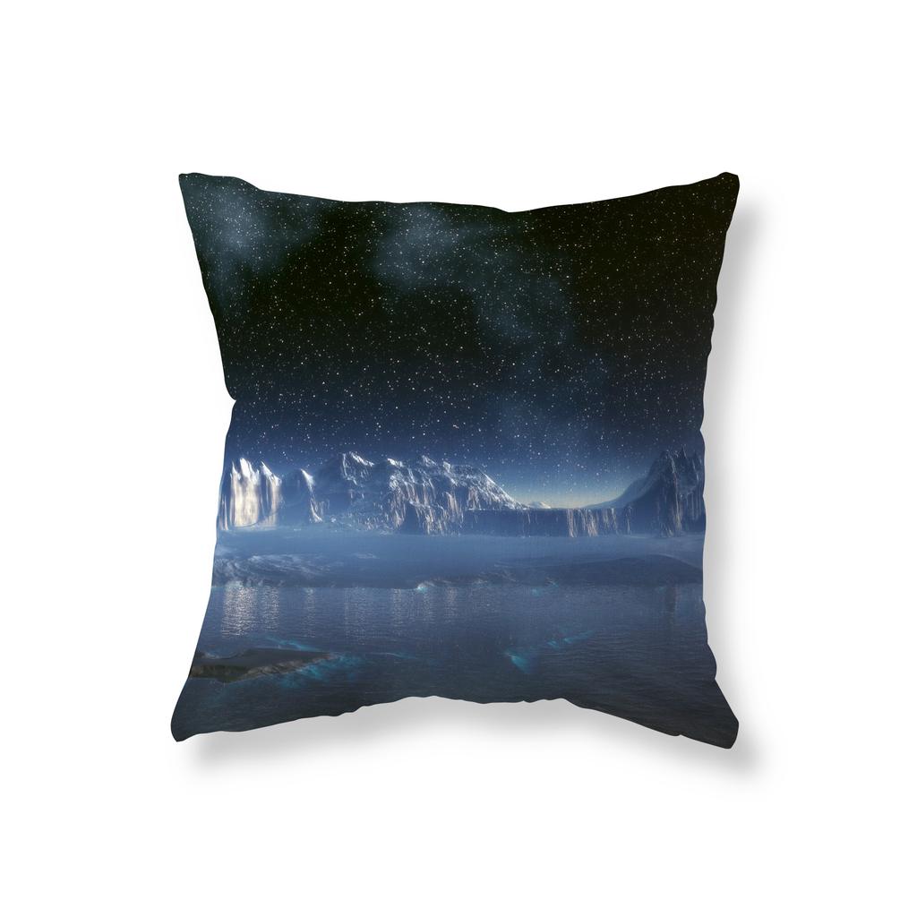 Подушка-плед с видом на северное сияние и звездное небо, декор для дивана, декор для эстетики комнаты, наволочка, чехол на подушку для стула, домашний декор