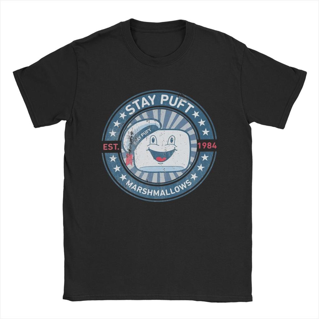 Stay Puft Marshmallows Movie T-Shirt for Men Funny 100% Cotton Tees O Neck Short Sleeve T Shirts Original Clothes